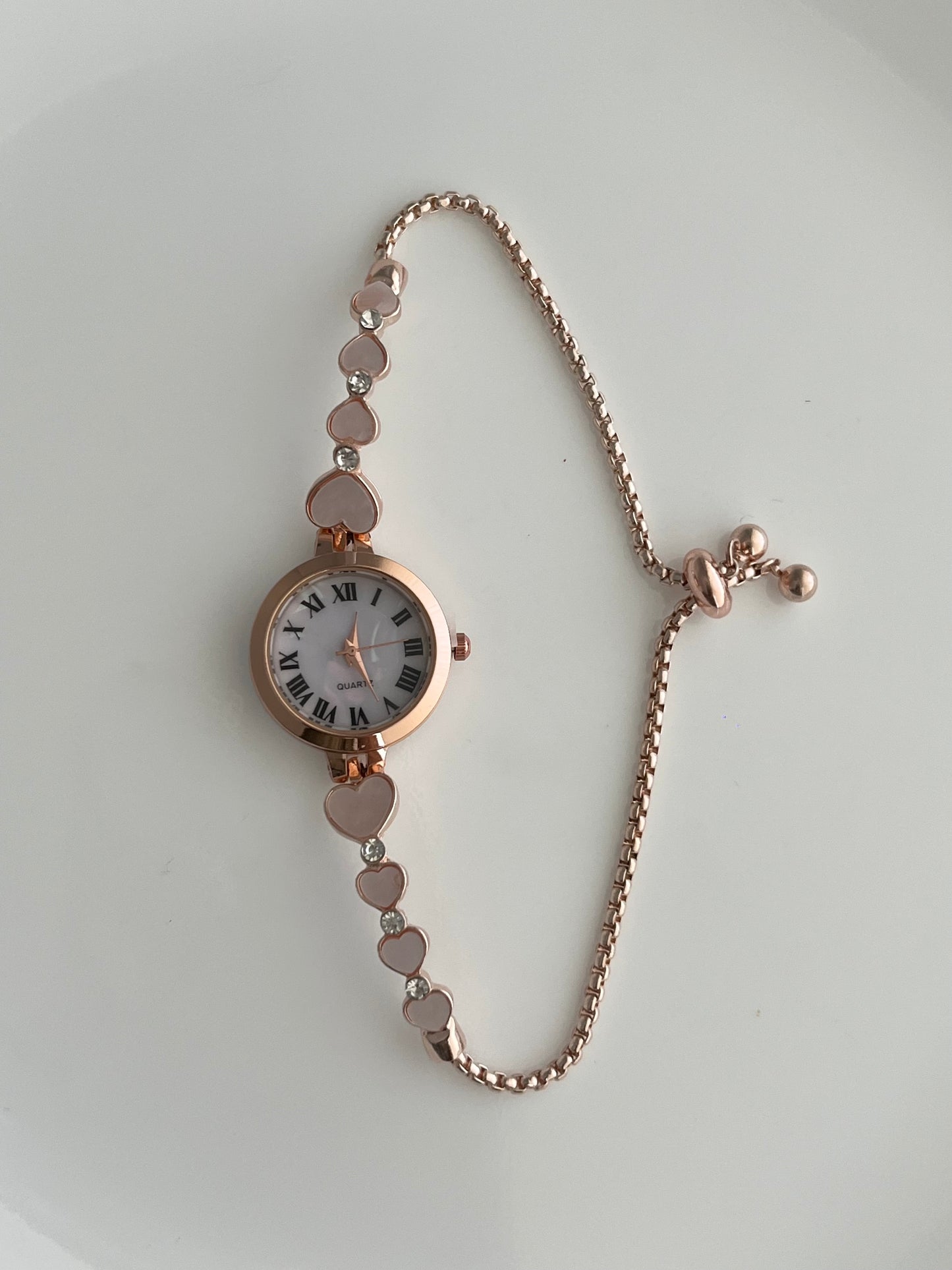 Gold Heart Band Watch