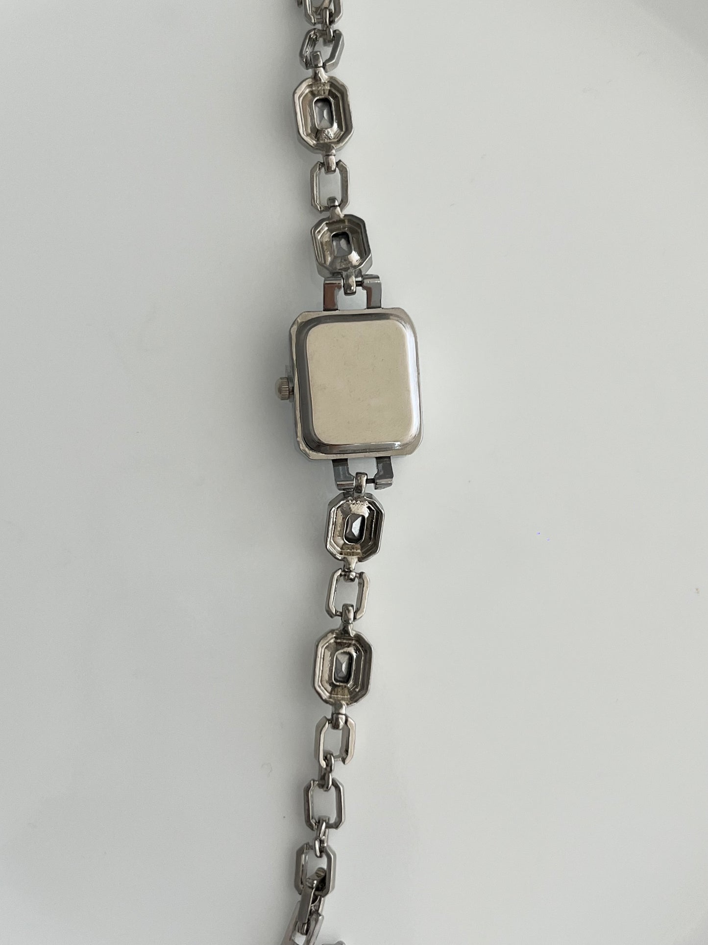Clear Crystal Square Face Watch