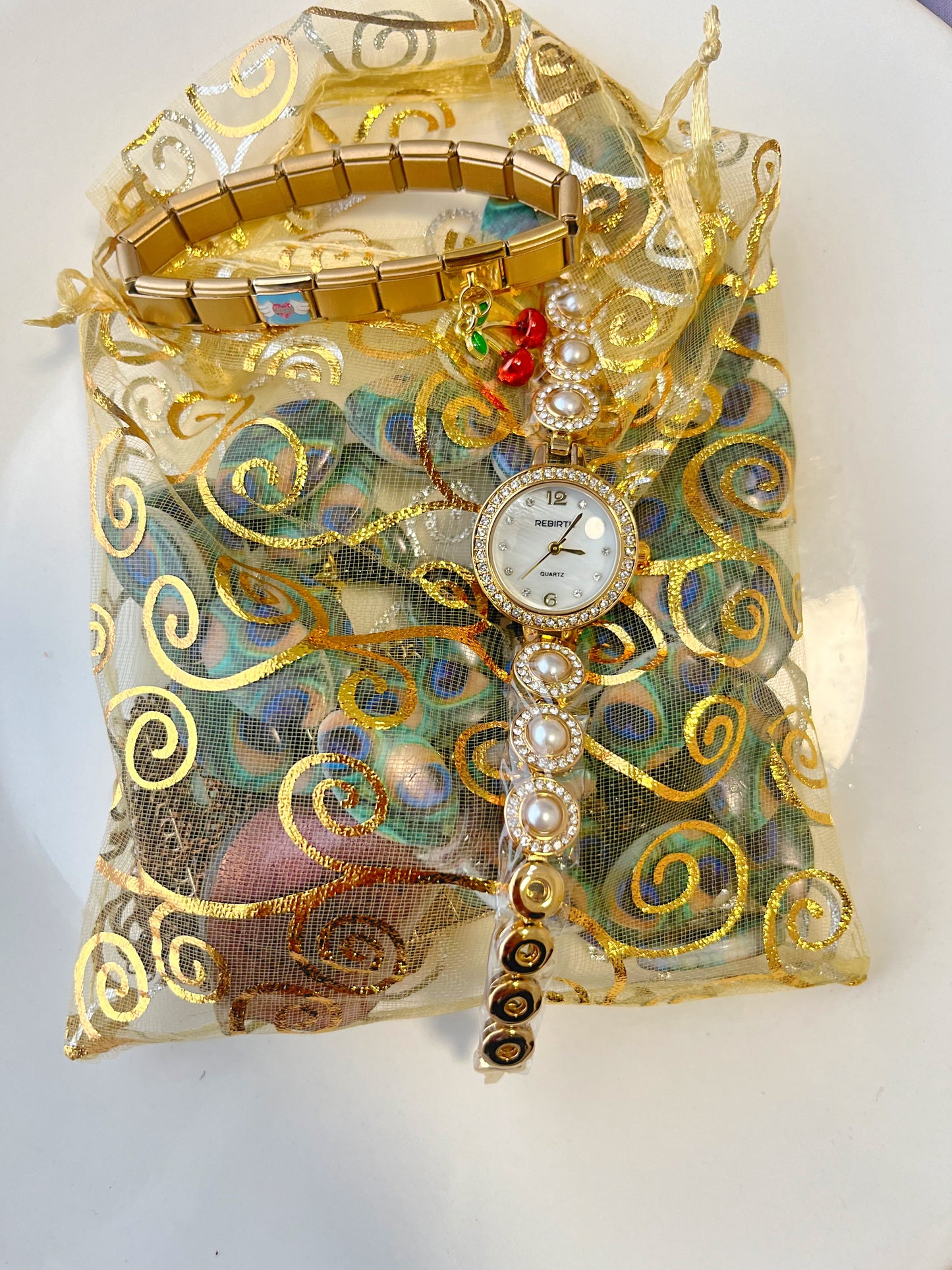 Rose Gold Round face Watch- Bundle#13