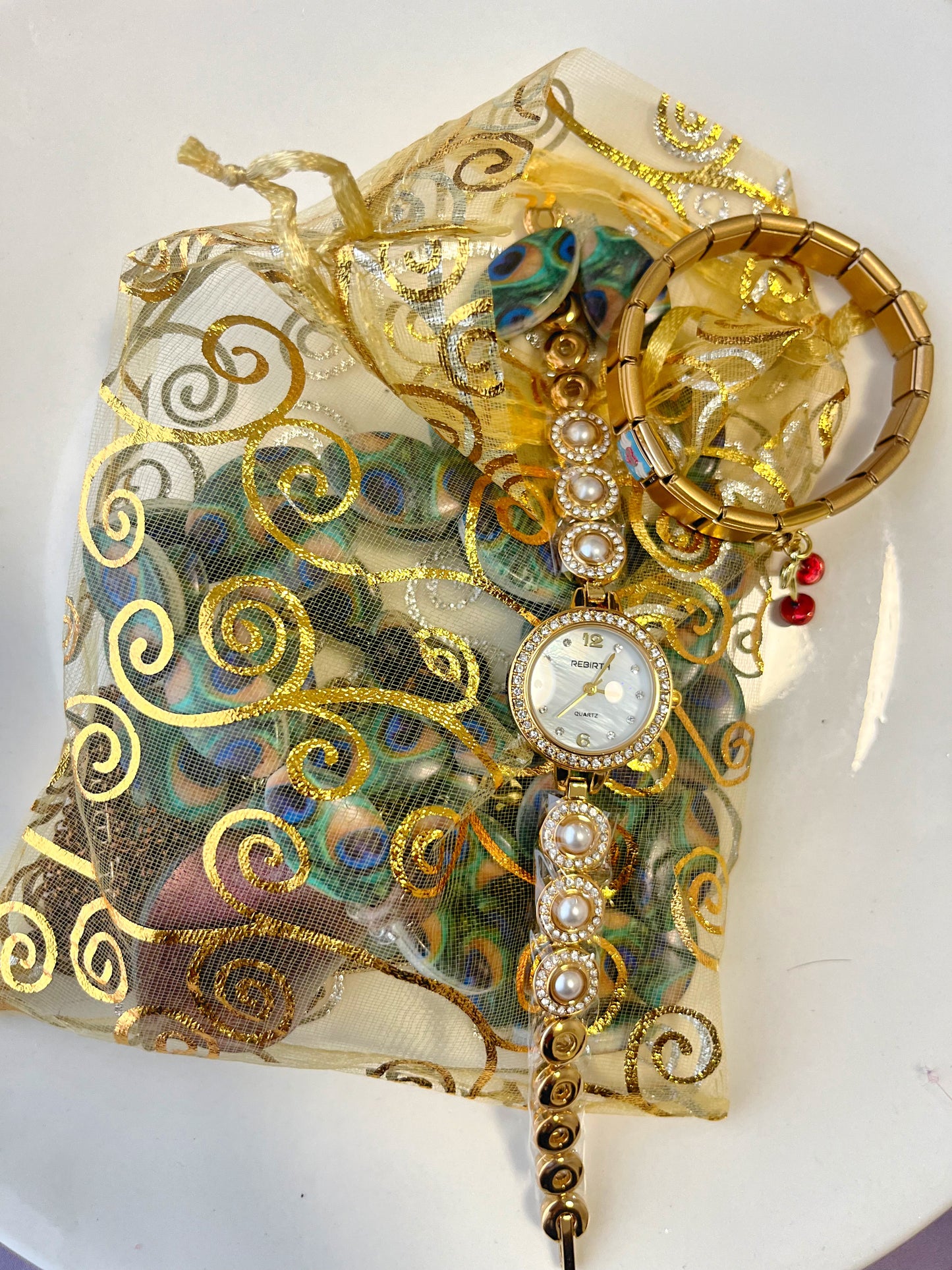 Rose Gold Round face Watch- Bundle#13