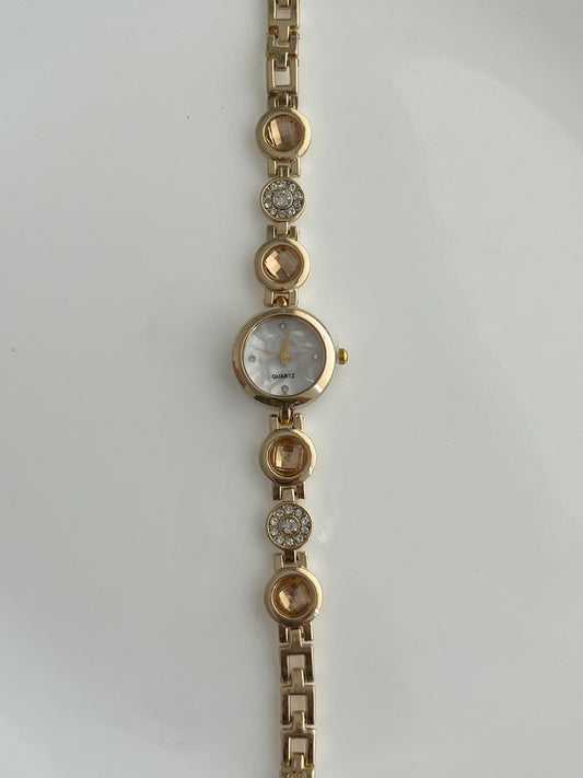 Gold Round Face Watch