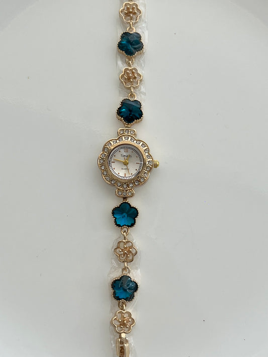 Blue Flower Watch