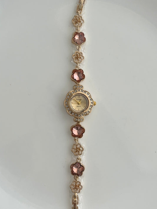 Pink Flower Watch