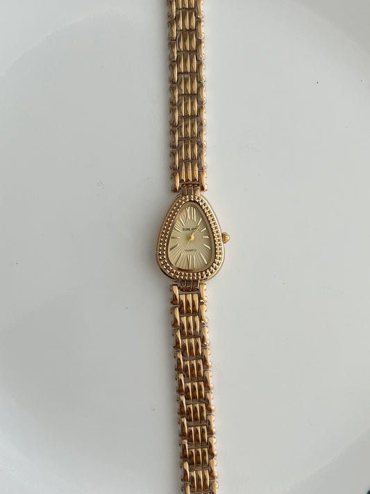 Gold Pear Watch