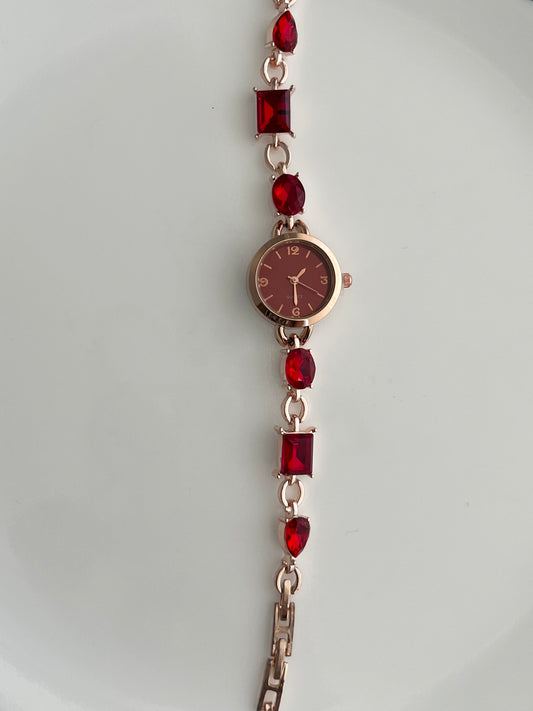 Red Crystal Watch