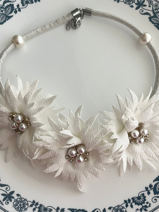 White Flower Necklace