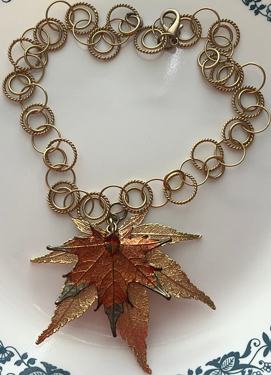 Fall Leaf Necklace